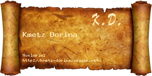 Kmetz Dorina névjegykártya